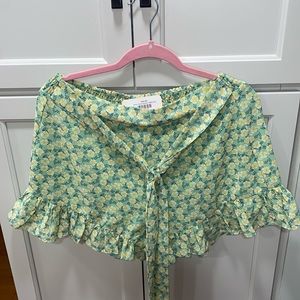 Minty floral shorts